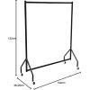 imageAmazon Basics Heavy Duty Rolling Garment Rack Hanging Clothes Organizer Rail for Display and Storage 182 x 152 m Black121 x 152 m