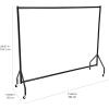 imageAmazon Basics Heavy Duty Rolling Garment Rack Hanging Clothes Organizer Rail for Display and Storage 182 x 152 m Black182 x 152 m