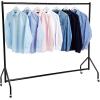 imageAmazon Basics Heavy Duty Rolling Garment Rack Hanging Clothes Organizer Rail for Display and Storage 182 x 152 m Black182 x 152 m