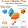 imageAmazon Basics Interactive Dog Treat Dispensing Enrichment Chew Toy Large Multi Color 2PackLarge