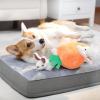 imageAmazon Basics Interactive Hide and Seek Squeaky Dog Plush Toy Rabbit and Carrot Orange and White 5Pack