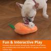 imageAmazon Basics Interactive Hide and Seek Squeaky Dog Plush Toy Rabbit and Carrot Orange and White 5Pack