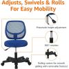 imageAmazon Basics Kids Adjustable Mesh LowBack Swivel Study Desk Chair with Footrest RedBlue