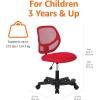 imageAmazon Basics Kids Adjustable Mesh LowBack Swivel Study Desk Chair with Footrest RedRed