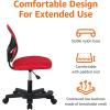 imageAmazon Basics Kids Adjustable Mesh LowBack Swivel Study Desk Chair with Footrest RedRed