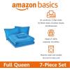 imageAmazon Basics Kids Soft Easy Care Microfiber BedinaBag 5Piece Bedding Set Twin Butterfly FriendsBlue