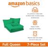 imageAmazon Basics Kids Soft Easy Care Microfiber BedinaBag 5Piece Bedding Set Twin Butterfly FriendsGreen