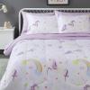 imageAmazon Basics Kids Soft Easy Care Microfiber BedinaBag 5Piece Bedding Set Twin Butterfly FriendsUnicorn