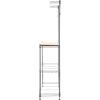 imageAmazon Basics Kitchen Storage Bakers Rack with Removable Top ChromeBeige 18quotD x 24quot W x 59quotH14 D x 3583 W x 6331 H