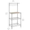imageAmazon Basics Kitchen Storage Bakers Rack with Removable Top ChromeBeige 18quotD x 24quot W x 59quotH24
