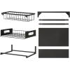imageAmazon Basics LShape Under Sink Storage Pull Out Cabinet Organizer Black Pack of 2