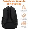 imageAmazon Basics Laptop Backpack for School Work Travel Fits Up to 17inch Laptops Binders Black