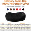 imageAmazon Basics Large Bean Bag Chairs for Adults 6 ft Grey Memory Foam Filled with Solid Microfiber CoverBlack