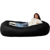 imageAmazon Basics Large Bean Bag Chairs for Adults 6 ft Grey Memory Foam Filled with Solid Microfiber CoverBlack