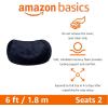 imageAmazon Basics Large Bean Bag Chairs for Adults 6 ft Grey Memory Foam Filled with Solid Microfiber CoverBlue
