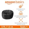 imageAmazon Basics Large Bean Bag Chairs for Adults 6 ft Grey Memory Foam Filled with Solid Microfiber CoverGrey