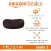 imageAmazon Basics Large Bean Bag Chairs for Adults 6 ft Grey Memory Foam Filled with Solid Microfiber CoverGrey