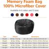 imageAmazon Basics Large Bean Bag Chairs for Adults 6 ft Grey Memory Foam Filled with Solid Microfiber CoverGrey