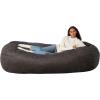 imageAmazon Basics Large Bean Bag Chairs for Adults 6 ft Grey Memory Foam Filled with Solid Microfiber CoverGrey