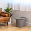 imageAmazon Basics Large Cat Litter Box with High Sides Open Top Includes Scoop 19 x 15 x 1175 inches GreyBeigeGrey
