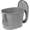 imageAmazon Basics Large Cat Litter Box with High Sides Open Top Includes Scoop 19 x 15 x 1175 inches GreyBeigeGrey