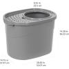 imageAmazon Basics Large Cat Litter Box with High Sides Open Top Includes Scoop 19 x 15 x 1175 inches GreyBeigeGrey