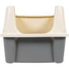 imageAmazon Basics Large Cat Litter Box with High Sides Open Top Includes Scoop 19 x 15 x 1175 inches GreyBeigeGreyBeige
