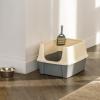 imageAmazon Basics Large Cat Litter Box with High Sides Open Top Includes Scoop 19 x 15 x 1175 inches GreyBeigeGreyBeige