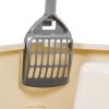 imageAmazon Basics Large Cat Litter Box with High Sides Open Top Includes Scoop 19 x 15 x 1175 inches GreyBeigeGreyBeige