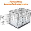 imageAmazon Basics Large Dog Bed for Crate Washable Large Dog Mat for Pet Kennel AntiSlip Cama para Perros 42x28x4 InchesLight Gray