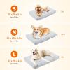 imageAmazon Basics Large Dog Bed for Crate Washable Large Dog Mat for Pet Kennel AntiSlip Cama para Perros 42x28x4 InchesLight Gray