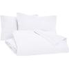 imageAmazon Basics Lightweight Microfiber 2Piece Duvet Cover Set with Zipper Closure TwinTwin XL Bright White Solid  Pack of 4Bright White Striped