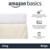 imageAmazon Basics Lightweight Pleated Bed Skirt Queen Bright White SolidBeige