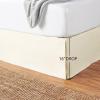 imageAmazon Basics Lightweight Pleated Bed Skirt Queen Bright White SolidBeige