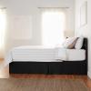 imageAmazon Basics Lightweight Pleated Bed Skirt Queen Bright White SolidBlack