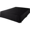 imageAmazon Basics Lightweight Pleated Bed Skirt Queen Bright White SolidBlack