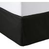 imageAmazon Basics Lightweight Pleated Bed Skirt Queen Bright White SolidBlack