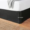 imageAmazon Basics Lightweight Pleated Bed Skirt Queen Bright White SolidBlack