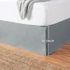 imageAmazon Basics Lightweight Pleated Bed Skirt Queen Bright White SolidDark Grey