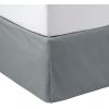 imageAmazon Basics Lightweight Pleated Bed Skirt Queen Bright White SolidDark Grey