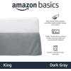 imageAmazon Basics Lightweight Pleated Bed Skirt Queen Bright White SolidDark Grey