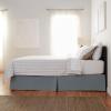 imageAmazon Basics Lightweight Pleated Bed Skirt Queen Bright White SolidDark Grey