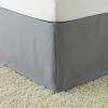 imageAmazon Basics Lightweight Pleated Bed Skirt Queen Bright White SolidDark Grey