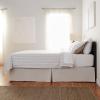 imageAmazon Basics Lightweight Pleated Bed Skirt Queen Bright White SolidLight Grey