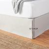 imageAmazon Basics Lightweight Pleated Bed Skirt Queen Bright White SolidLight Grey