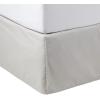 imageAmazon Basics Lightweight Pleated Bed Skirt Queen Bright White SolidLight Grey