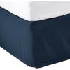 imageAmazon Basics Lightweight Pleated Bed Skirt Queen Bright White SolidNavy Blue