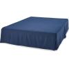 imageAmazon Basics Lightweight Pleated Bed Skirt Queen Bright White SolidNavy Blue