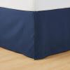 imageAmazon Basics Lightweight Pleated Bed Skirt Queen Bright White SolidNavy Blue