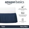 imageAmazon Basics Lightweight Pleated Bed Skirt Queen Bright White SolidNavy Blue